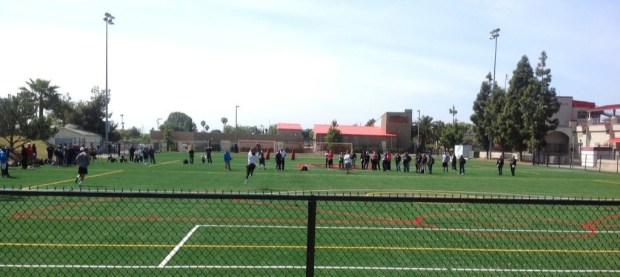 Brice Butler catching passes from Ryan Katz: Photo Credit: CEO David Frerker