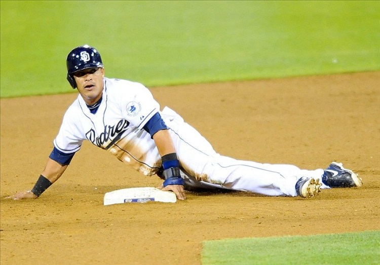 Cabrera steals second and strikes a pose...