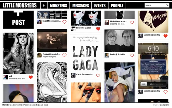 Lady Gaga's Little Monster's Backplane